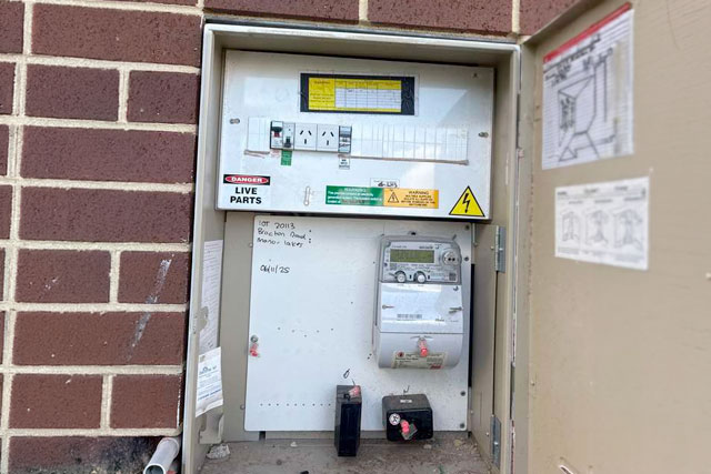 Switchboard before battery installation